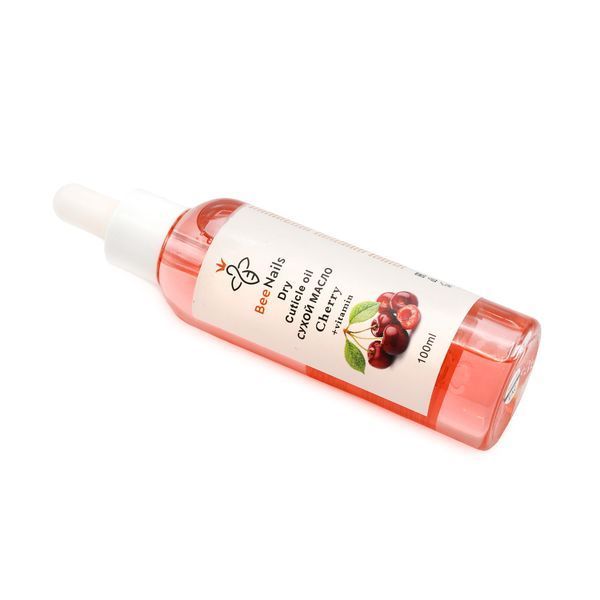 Суха олія для кутикули з піпеткою з ароматом вишні Bee Nails 100ml Nat-0498 фото