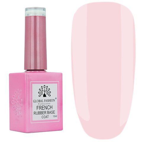 База для гель лака Global Fashion 15 мл French Rubber Base № 10 01037 фото