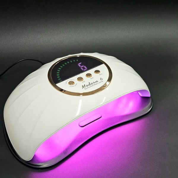 Гибридная мощная лампа на две руки SUNUVLed Nail Lamp Modern 6 на 168W Nat-0164 фото
