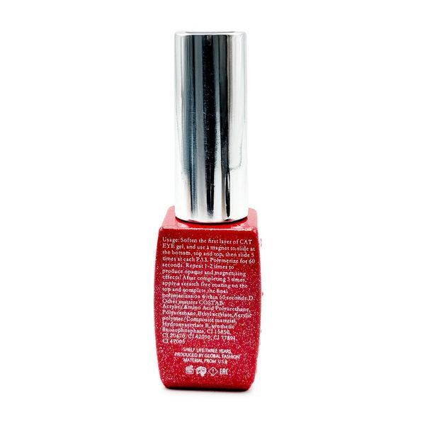 Гель лак кошачий глаз Global Fashion Cherry Red Cat Eye 8мл. №002 Nat-0944 фото