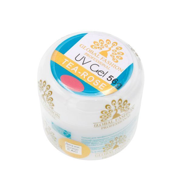 Моделювальний гель для нарощування нігтів Global Fashion Tea Rose 56g. 03780 фото