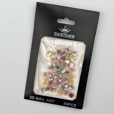 Объёмный декор Designer Professional для дизайна ногтей цветные розы C12 Nat-0300 фото