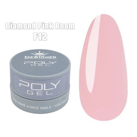 Полігель Designer Professional 30 мл. F12 Diamond Pink Boom 009043 фото