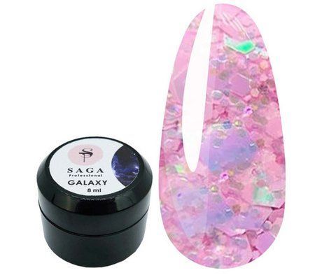 Глитерный гель Saga Galaxy Glitter 8 мл, №011 003571 фото