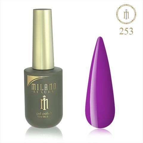 Гель-лак MILANO LUXURY 15 мл No 253 (Блідковий фіолетово-червоний) 01357/253 фото