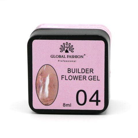 Гель для нарощування та зміцнення нігтів Global Fashion Flower Builder Gel 8g. №04 Mary304 фото