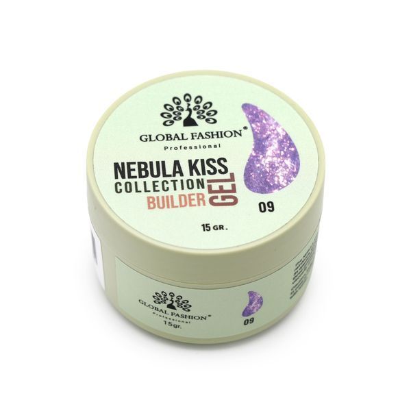 Гель для наращивания и урепления ногтей Global Fashion Nebula Kiss Builder Gel 15g. №09 Mary354 фото