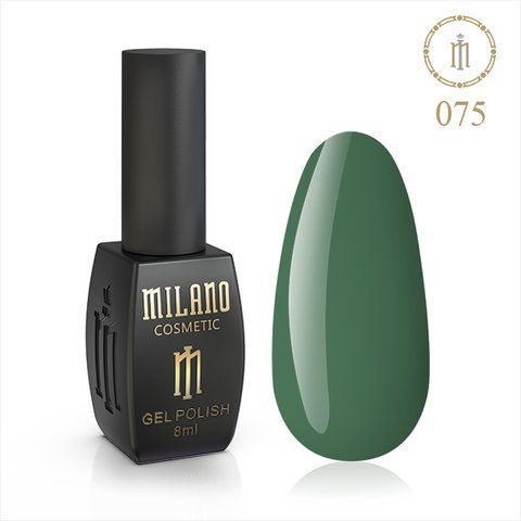 Гель Лак MILANO 8мл. No 075 (Оливково-зелений) 02978 фото