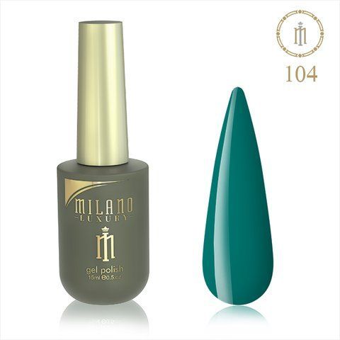 Гель-лак MILANO LUXURY 15 мл No 104 (Зелений мох) 01357/104 фото
