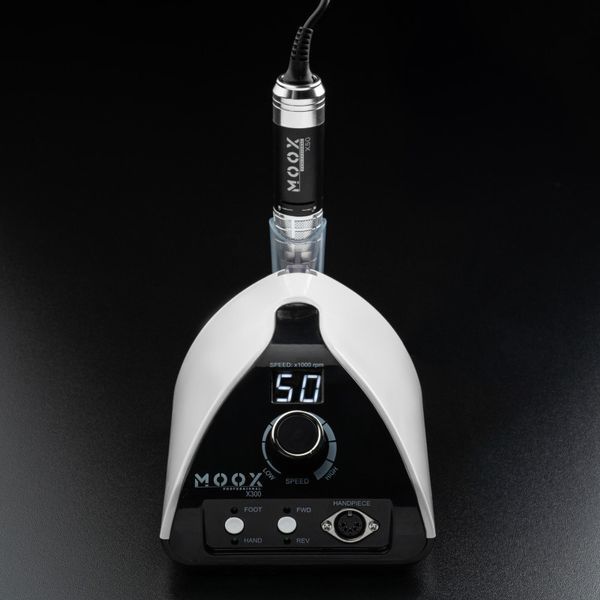 Фрезер Moox Professional X300 на 50 000 об/хв. та 70W. для манікюру та педикюру (Білий) 007984 фото