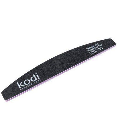 Kodi Professional №42 Пилка для ногтей "Полумесяц" 120/180 (цвет: черный, размер:178/28/4) 01306 фото