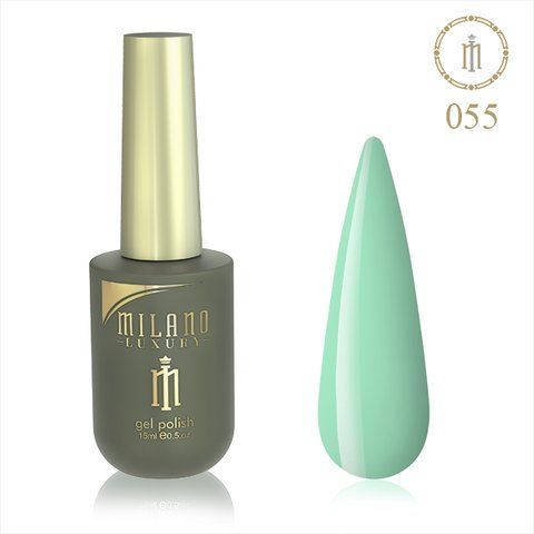 Гель лак MILANO LUXURY 15 мл № 055 (Морской зеленый Крайола) 01357/55 фото