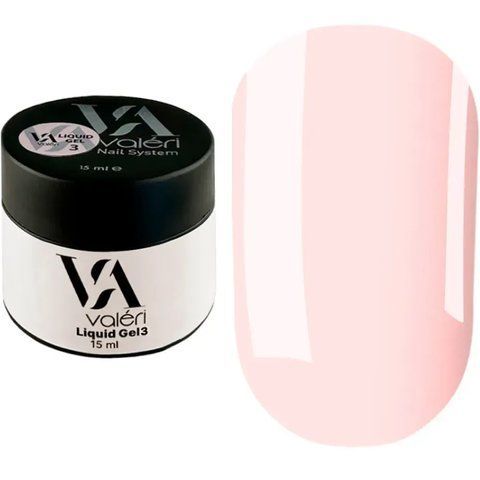 Гель для нарощування 15 мл Liquid Gel Valeri № 3 Nat-0802 фото