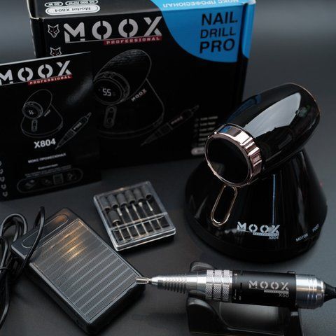 Фрезер Moox Professional X804 для маникюра и педикюра на 55 000 об./мин. и 80W. (Чёрный) Nat-0179 фото