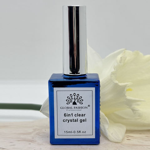 Global Fashion 6in1 Clear Crystal Gel 15ml Mary007 фото