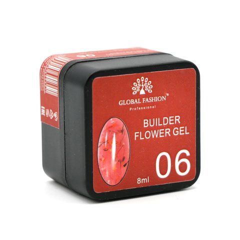 Гель для нарощування та зміцнення нігтів Global Fashion Flower Builder Gel 8g. №06 Mary306 фото