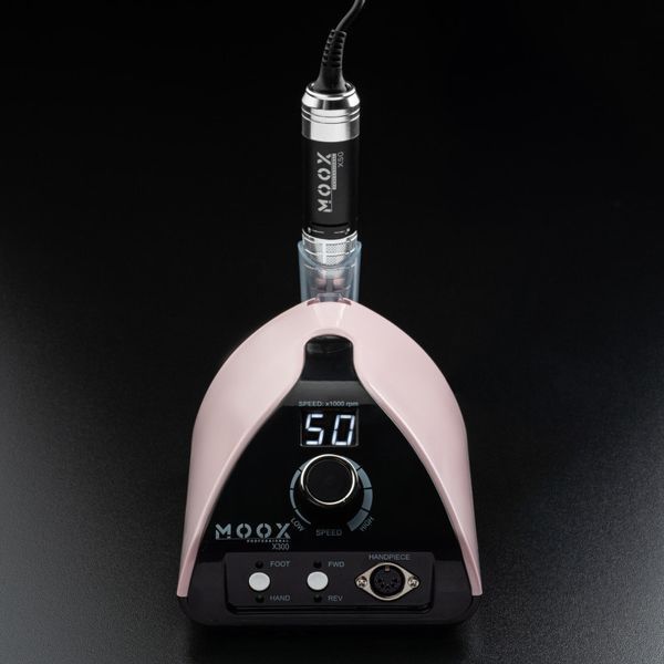 Фрезер Moox Professional X300 на 50 000 об/хв. та 70W. для манікюру та педикюру (Рожевий) 007985 фото