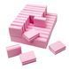 Мини баф для маникюра многоразовый, 180 грид, розовый MF-82Pink фото 1