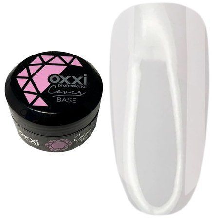 Камуфлирующая база для гель-лака Oxxi Professional Cover Base 30 мл № 16 бело-розовая 004675 фото