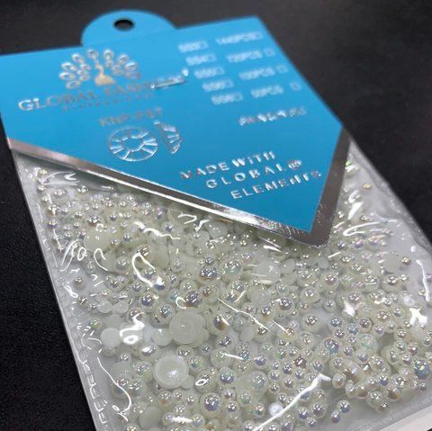 Декор для ногтей Global Fashion Swarovski Жемчуг. Все размеры. Белый цвет 006371 фото