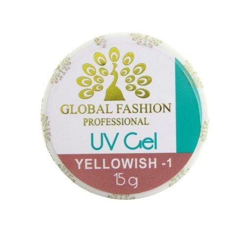 Гель для наращивания ногтей, камуфляж-1, Global Fashion Yellowish-1, 15g 01521 фото