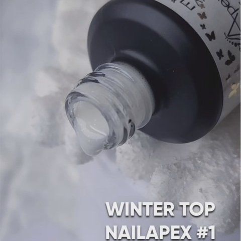 Winter Top Nailapex білий з блиском №1, 15мл. 009871 фото
