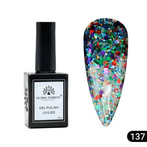 Гель-лак Global Fashion Elite Glow 15ml №137 Nat1394 фото