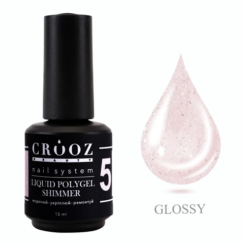 Рідкий полігель із шиммером Сrooz shimmer liquid polygel 15мл. №05 Mary207 фото
