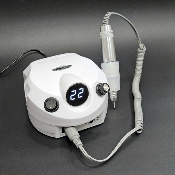 Апарат для манікюру і педикюру з дисплеєм Nail Drill DM-202 на 65Вт. 45000об/хв. Білий Nat-0169 фото