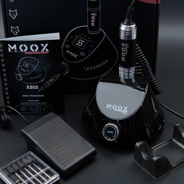 Фрезер Moox Professional X805 для манікюру та педикюру на 55 000 об./хв. та 80W. (Чорний) 0006687 фото