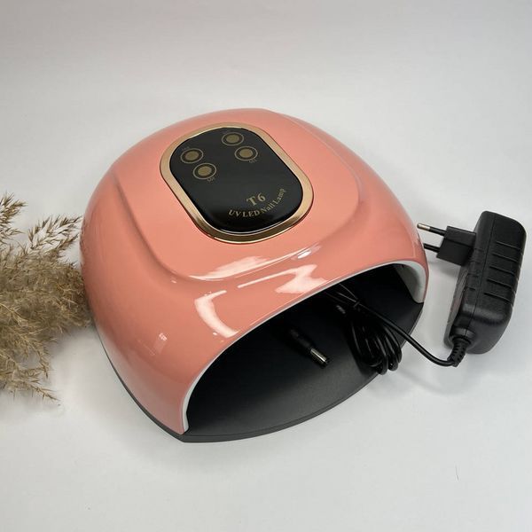 UV/LED лампа для геля и гель-лака Т6 на 160 W Розовая 004833 фото