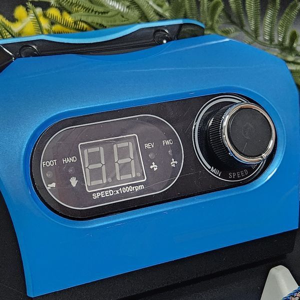 Фрезер с дисплеем для маникюра и педикюра Nail Drill ZS-717 PRO Синий 02842 фото