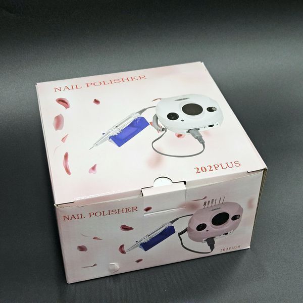 Апарат для манікюру і педикюру з дисплеєм Nail Drill DM-202 на 65Вт. 45000об/хв. Білий Nat-0169 фото