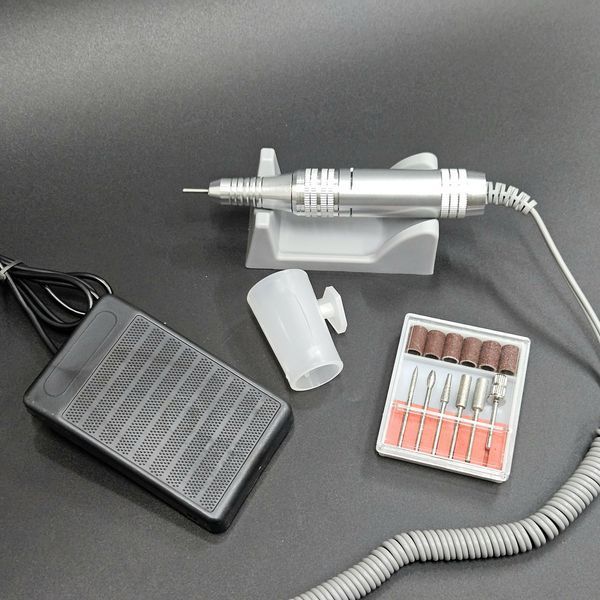 Апарат для манікюру і педикюру з дисплеєм Nail Drill DM-202 на 65Вт. 45000об/хв. Білий Nat-0169 фото
