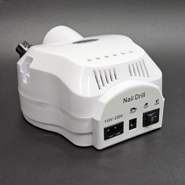 Апарат для манікюру і педикюру з дисплеєм Nail Drill DM-202 на 65Вт. 45000об/хв. Білий Nat-0169 фото