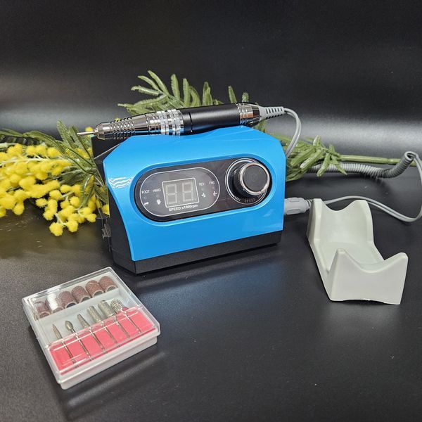 Фрезер с дисплеем для маникюра и педикюра Nail Drill ZS-717 PRO Синий 02842 фото