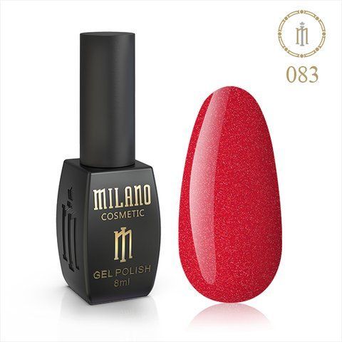 Гель Лак MILANO 8мл. No 083 (ІСКРИСТИЙ МАНДАРІН) 02986 фото