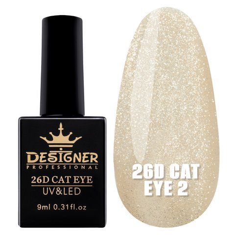 Гель-лак Designer 26D Cat Eye "Кішне око" 9 мл. № 2 03853 фото
