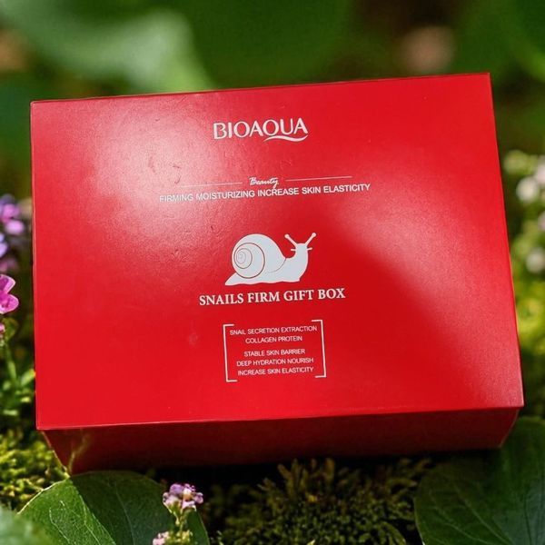 Подарочный набор средств для антивозрастного ухода за кожей лица Bioaqua Snail Firm Gift Box с муцином улитки 0006658-2 фото