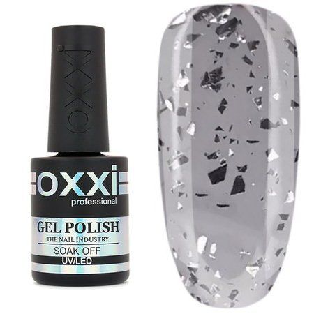 Топ для гель-лака без липкого слоя Oxxi Professional Iceberg Top с блестками 10 мл, № 1 004935 фото