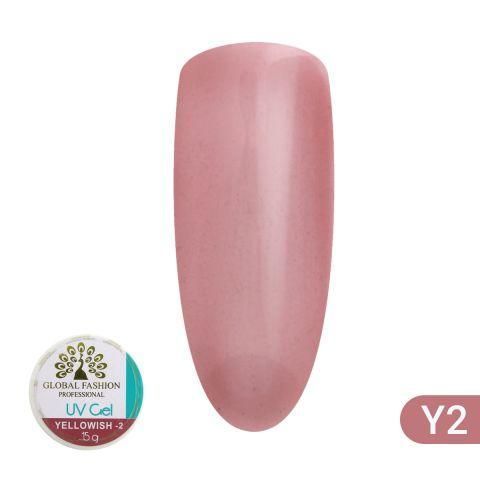 Гель для наращивания ногтей, камуфляж-2, Global Fashion Yellowish-2, 15g 02259 фото