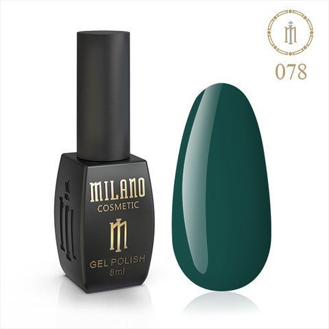 Гель Лак MILANO 8мл. No 078 (Мокрий Тропічний Ліс) 02981 фото