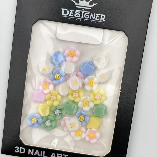 Объёмный декор Designer Professional для дизайна ногтей ромашки C17 Nat-0305 фото