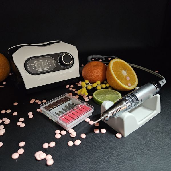 Фрезер з дисплеєм для манікюру та педикюру Nail Drill ZS-717 PRO Білий 00833 фото