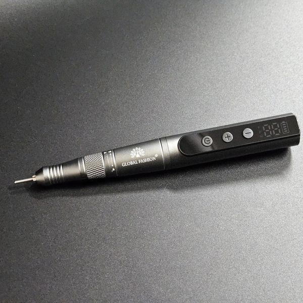 Ручка-апарат на акумуляторі для манікюру і педикюру Global Fashion T7A 35000RPM Silver Nat-0117 фото