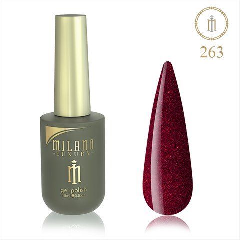 Гель-лак MILANO LUXURY 15 мл No 263 (Іскристий гранат) 01357/263 фото