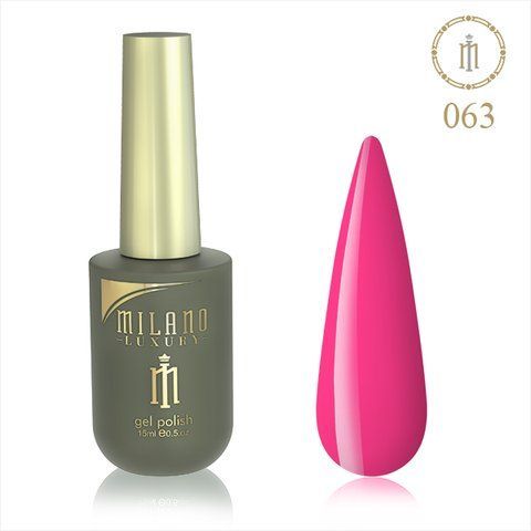 Гель лак MILANO LUXURY 15 мл № 063 (Розовый неон) 01357/63 фото