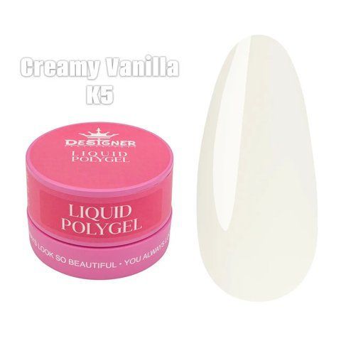 Рідкий Полігель Designer Liquid Polygel 30мл. K5 Creamy Vanilla 009155 фото