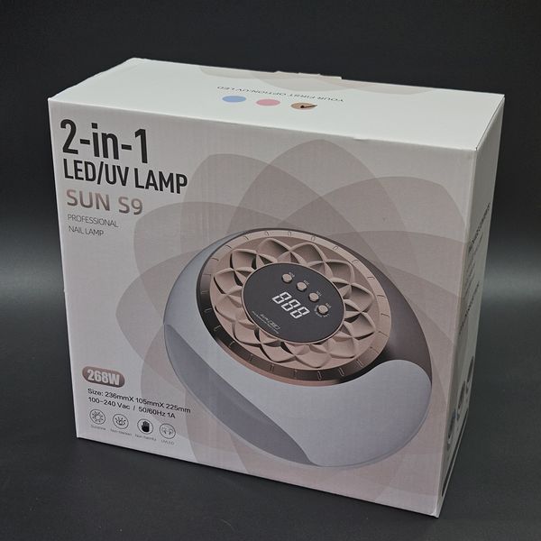 LED/UV мощная лампа с дисплеем для маникюра и педикюра SUN S9 на 268 Вт. (Pink) Nat-0910 фото