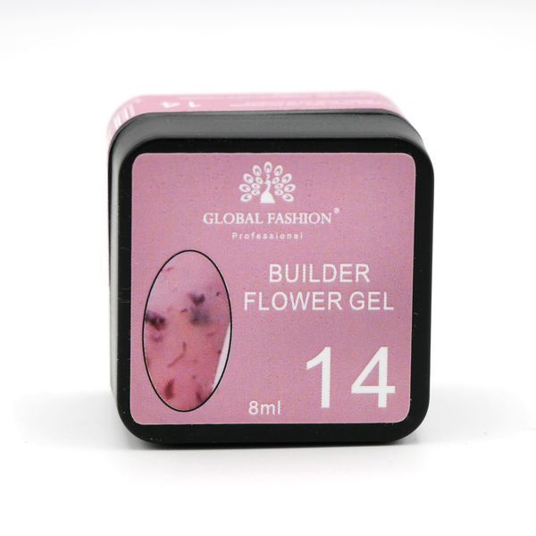 Гель для наращивания и урепления ногтей Global Fashion Flower Builder Gel 8g. №14 Mary314 фото